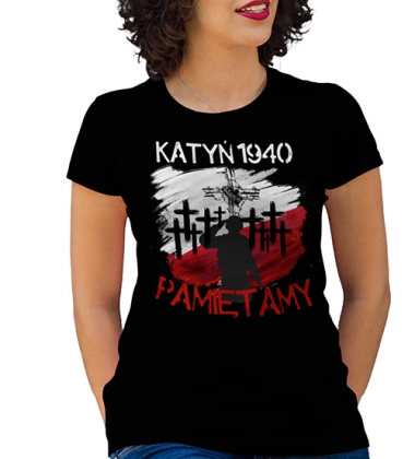 KOSZULKA DAMSKA PATRIOTYCZNI KATYŃ PAMIETAMY